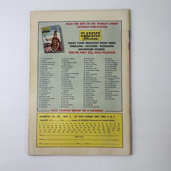 Vintage Classics Illustrated #148 The Buccaneer 1959 Comic Book #1 1950s‎ T63 - Picture 5 of 5